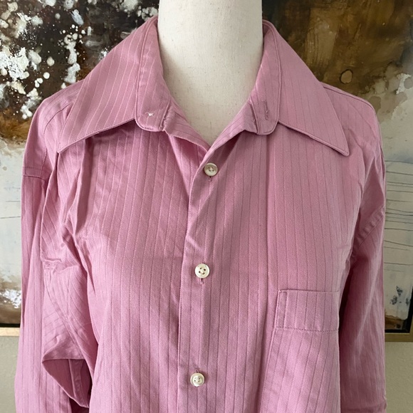 Alfani salmon colored button down shirt size Medium EC - Picture 2 of 8